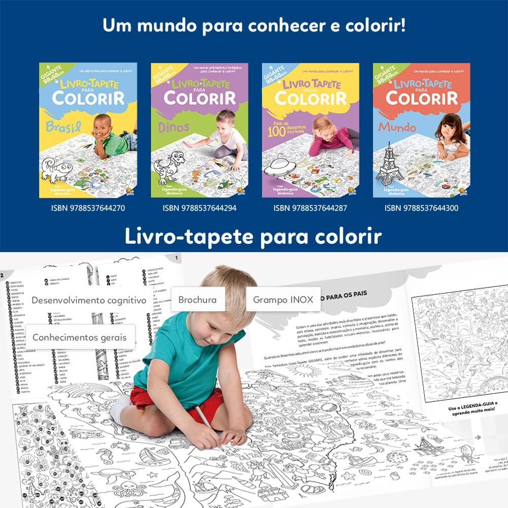 Livro Tapete Para Colorir Dinos Canoas RS