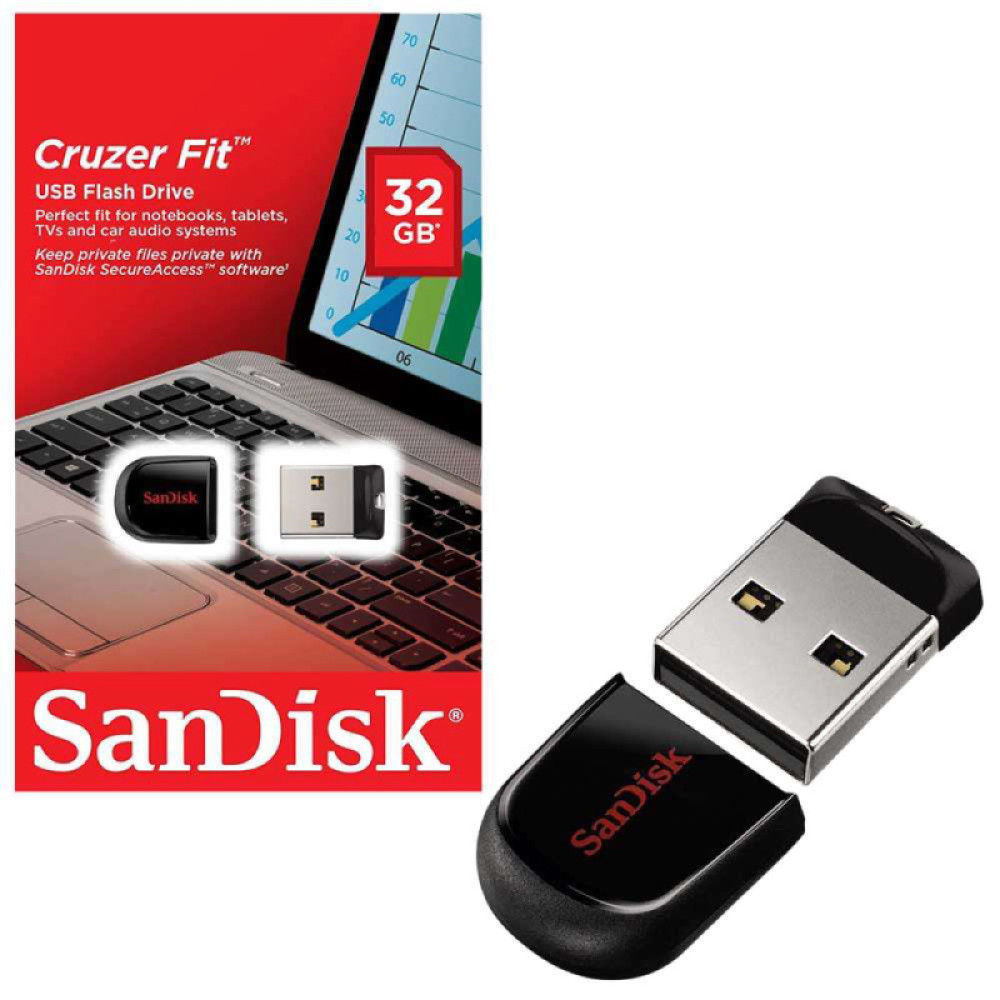 Sandisk 32GB Cruzer Fit USB 2.0 Flash Drive (SDCZ33-032G-G35