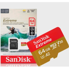 Cartão de Memória microSD 64GB Extreme 170MB/s Preto SD5Qxah-064G Sandisk