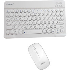 Teclado e Mouse Bluetooth Ultra Fino Slim Branco Hk8880 Xtrad