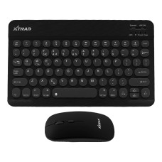 Teclado e Mouse Bluetooth Ultra Fino Slim Preto Hk8880 Xtrad