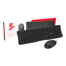 Teclado e Mouse USB Office Preto KC-500 5+