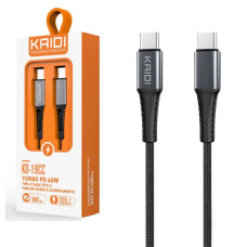 Cabo Usb-C Para Usb-C Preto 1M 60W Kd-19cc Kaidi