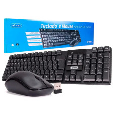 Teclado e Mouse Wireless Kp-2012 Preto Knup