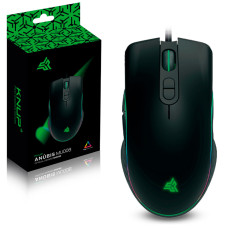 Mouse Optico Com Fio Preto Anúbis Mu008 Knup