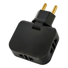 Adaptador De Tomada Flexivel Zd-2301 Preto Astramax