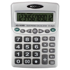Calculadora de Mesa 12 Digitos Ps-1038b Hoopson