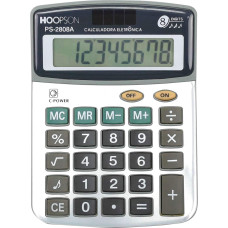 Calculadora com Carregamento Solar 8 Digitos Ps-2808A Hoopson