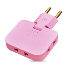 Adaptador De Tomada Flexivel Rosa Zd-2301 Astramax