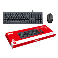 Teclado e Mouse USB com Fio MKT-01713 Tomate