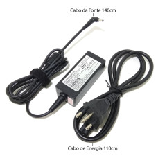 Carregador para Notebook 19v 2.1a 40W pino 3.5mm 1.35mm